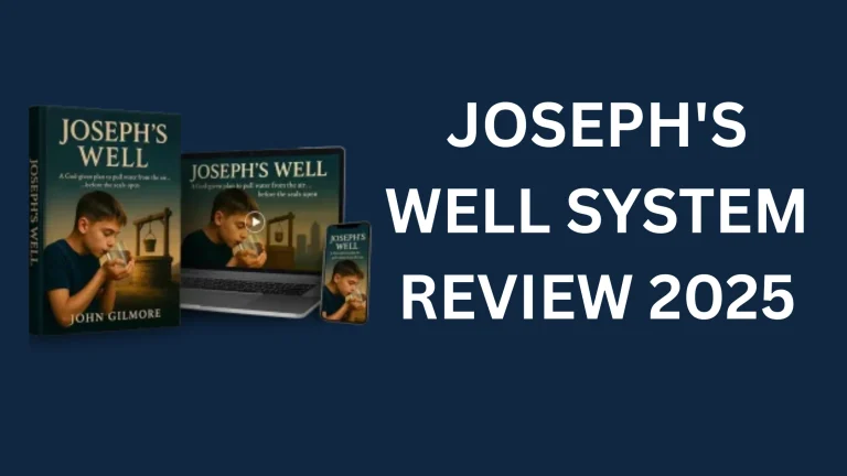 Joseph's Well System Review 2025 image showing the digital product bundle with eBook, video guide, and mobile access for DIY water generation from air