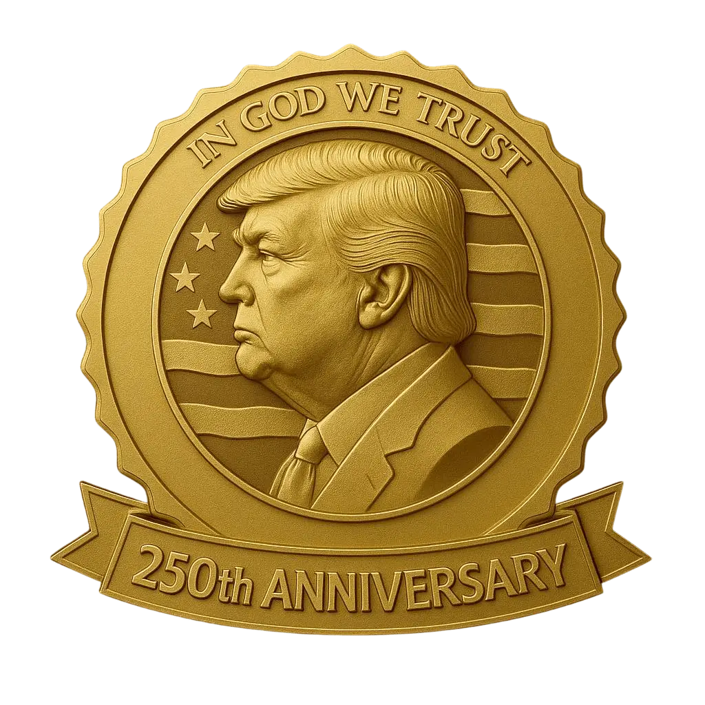 Trump 250th Anniversary Golden Badge