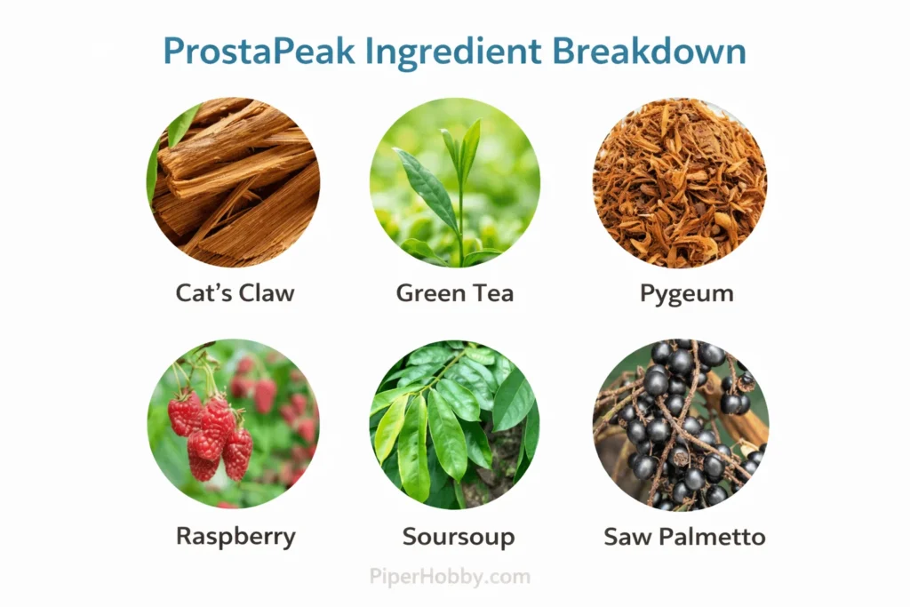 ProstaPeak Ingredients Details 